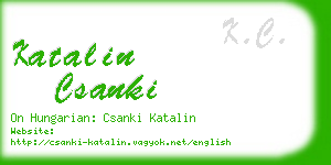 katalin csanki business card